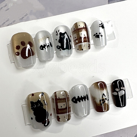 Plastic Nail Art Stickers PW-WGFBA5E-01-1