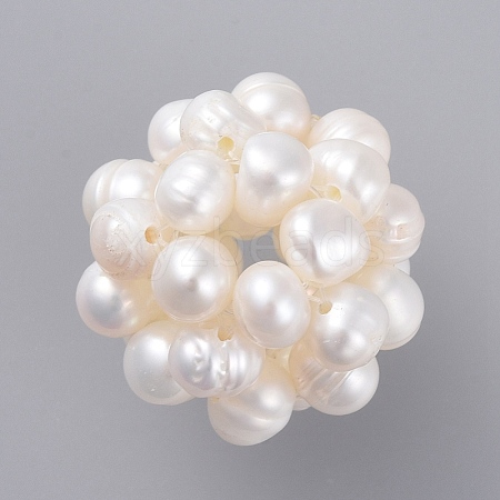 Natural Cultured Freshwater Pearl Pendants PALLOY-JF00420-1