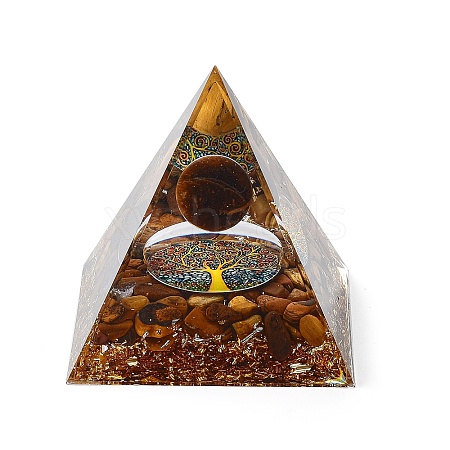 Orgonite Pyramid Resin Energy Generators DJEW-D013-01B-1