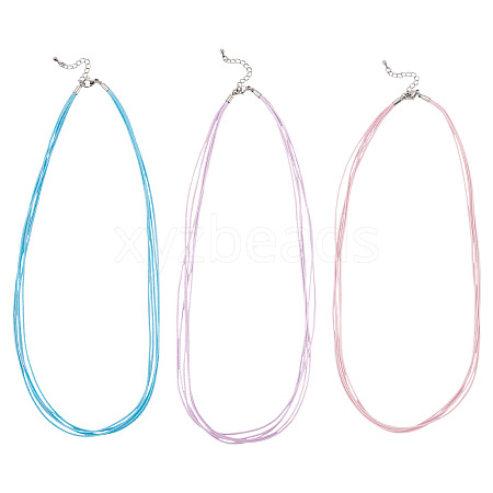 6Pcs 3 Colors 1MM Polyester&Cotton Waxed Cord 5-Strand Necklace Making MAK-TA0001-36A-1