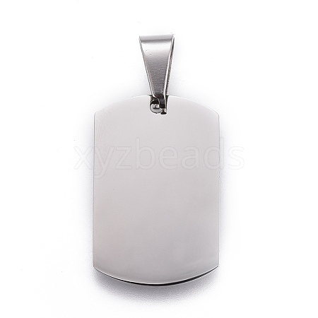 Tarnish Resistant 201 Stainless Steel Stamping Blank Tag Pendants STAS-O044-01-P122-1