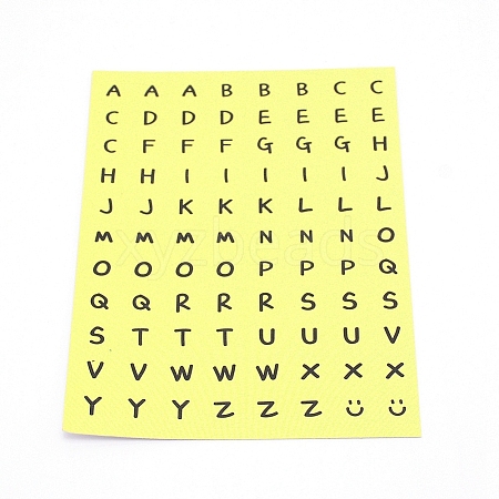 Round Alphabet Self-Adhesive Stickers DIY-TAC0005-58F-1