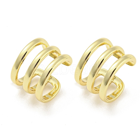 Brass Multi Lines Cuff Earrings EJEW-I300-06G-1
