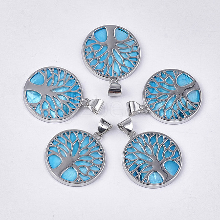 Freshwater Shell Pendants SHEL-S275-01G-1