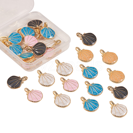 Alloy Enamel Pendants ENAM-CJ0001-34-1