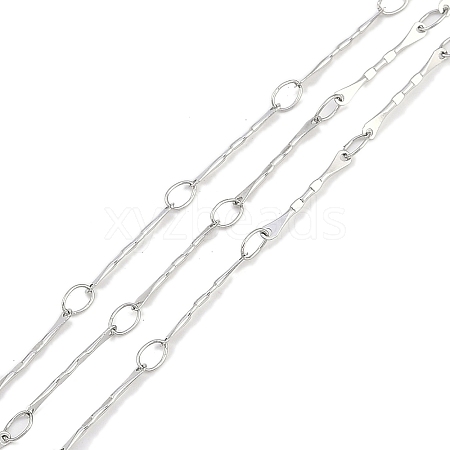 304 Stainless Steel Twist Oval Link Chains CHS-K017-04P-1