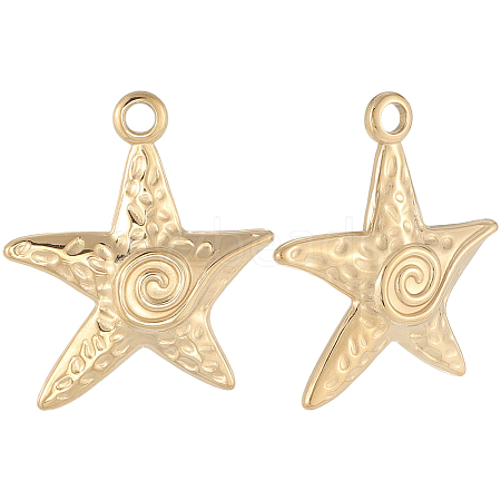 6Pcs 304 Stainless Steel Pendants STAS-BBC0008-23-1