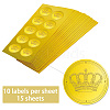 15 Sheets Gold Foil Paper Picture Stickers STIC-WH0025-002-3