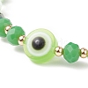 Glass & Resin Evil Eye Beaded Stretch Bracelet for Women BJEW-JB08599-5