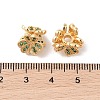 Brass Micro Pave Cubic Zirconia Beads KK-B100-51G-02-3