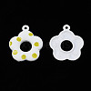 Spray Painted Alloy Pendants PALLOY-S142-002B-NR-3