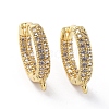 Brass Micro Pave Cubic Zirconia Huggie Hoop Earring Findings ZIRC-G158-17G-1