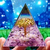 Orgonite Pyramid with Tree Resin Energy Generators PW-WG52F5B-11-1