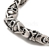 304 Stainless Steel Skull Link Chain Bracelets BJEW-E094-12AS-2