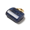 Natural Sodalite Brass Pendants KK-E274-01G-13-4