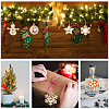 WADORN 11 Style Unfinished Wooden Christmas Pendant Decoration HJEW-WR0001-06-7