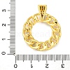 Rack Plating Brass Micro Pave Cubic Zirconia Pendants KK-M021-08G-02-3