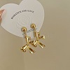 Retro Bowknot Brass Stud Dangle SEarrings for Womenes BM9538-7-1