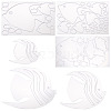 3 Sets 3 Style Fish Acrylic Mirror Wall Stickers DIY-CF0001-02B-1