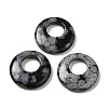 Natural Snowflake Obsidian Pendants G-T122-76M-1