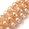Transparent Electroplate Glass Beads Strands EGLA-N002-34F-F01-1