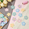 50Pcs 5 Colors Polyester Applqiues PATC-CY0001-59-4