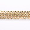 3.28 Feet 304 Stainless Steel Figaro Chains X-CHS-I002-05G-2