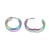 Ion Plating(IP) 304 Stainless Steel Huggie Hoop Earrings EJEW-G272-01-16mm-M-3