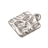 Textured 304 Stainless Steel Pendants STAS-G344-03A-P-2