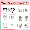 Alloy Beads Heart FIND-SP0002-19A-2