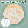 SUPERFINDINGS 200Pcs Plastic Disc Pads to Stabilize Earrings KY-FH0001-31-2