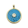 Brass Micro Pave Cubic Zirconia Pendants KK-C090-07G-2
