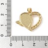 Brass & Shell & Clear Cubic Zirconia Pendants KK-I712-06G-3