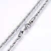 Non-Tarnish 304 Stainless Steel Rope Chain Necklaces X-NJEW-F226-03P-06-2