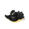 Black Zinc Alloy Rhinestone Brooches JEWB-E037-01EB-01-2