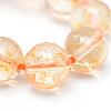 Round Natural Citrine Bead Strands G-R345-10mm-21-4