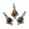 Natural Tiger Eye Pendants G-C096-03P-08-1