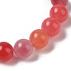 10.5mm Round Dyed Natural Gemstone & Natural Pearl Beaded Stretch Bracelets BJEW-C068-09G-4