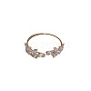 Alloy Rhinestone Cuff Bangles for Women WGA6A1A-03-2