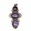 Retro Natural Amethyst Pendants PW-WG7292F-13-1