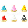 6Pcs 6 Colors Rack Plating Brass Beads KK-CJ0002-60-1