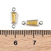 SHEGRACE Brass Pave Cubic Zirconia Trapezoid Connector Charms XGRQ2O984-444C-P-3