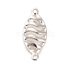 925 Sterling Silver 3D Holow Connector Charms STER-F058-02S-02-1