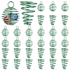 20Pcs 2 Styles Iron Spiral Bead Pendants FIND-YW0007-44-1