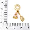 Rack Plating Brass Enamel Sports European Dangle Charms KK-P287-35F-G-3