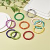 10Pcs 10 Color Glass Round Beaded Stretch Bracelets Set for Women BJEW-JB08906-3