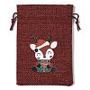 Christmas Theme Jute Cloth Storage Bags ABAG-F010-01A-06-1