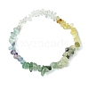 Natural Green Aventurine & Quartz Crystal & Prehnite & Citrine Chips Beaded Stretch Bracelets for Women BJEW-JB10875-1