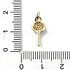 Brass Micro Pave Claer Cubic Zirconia Charms KK-H475-50G-03-3