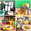 2Rolls 2 Styles Stripe Pattern Printed Polyester Grosgrain Ribbon OCOR-TA0001-37N-6